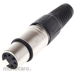 RS PRO RS Pro XLR connector female 5-pole straight silver-plated