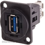 RS PRO RS Pro XLR format USB 3.0 A socket straight nickel plated