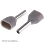 RS PRO RS Pro crimp boot lace ferrule, insulated, gray