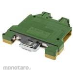 RS PRO RS Pro ground terminal block, embedded screw, 2 poles, green / yellow