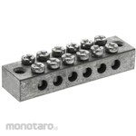 RS PRO RS Pro ground terminal block, embedded screw, 6 poles, double screw, gray