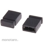 RS PRO RS Pro short link, female, straight, black, top closed, 2 poles, 1 row, 2.54 mm pitch