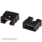 RS PRO RS Pro short link, female, straight, black, top opening, 2 poles, 1 row, 2.54 mm pitch