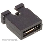 RS PRO RS Pro short link, female, straight, black, top opening, 2 poles, 1 row, 2.54 mm pitch