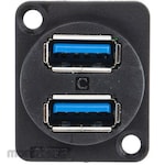 RS PRO USB connector, USB3.0, female RS PRO, number of ports: 2