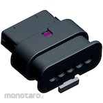 Tyco Electronics Japan Automotive Connector, 5-Pos., Female, Black In-Line Mounting Te Connectivity Mcon Series