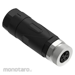 HARTING M8 A-code cable side, M8, screw terminal, A code, 4 pin, female, straight