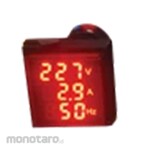 LARKIN Pilot Lamp Rectangular with Volt+Ampere+Frequency Meter (Lampu Indikator)