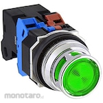 IDEC Pushbotton 30mm Heavy-Duty Diecast Zinc Mounting Thread Pilot Light (LED Finger-Safe Contact Block) BA9S