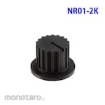 NKK Switches (formerly Nippon Kaikei) NR01 Switch Knob, Black (with flange)