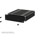 RS PRO RS PRO Aluminium Case for Electronics, 220 x 108.5 x 30mm, Black
