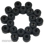 RS PRO RS PRO Enclosure Accessories Feet, Rubber, Black, 10mm x 16mm