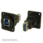 RS PRO RS PRO Feedthrough USB Connector B to A, Female to Female Panel Mount