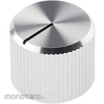 RS PRO RS Pro Aluminum Volume Adjustment Knob (Knob) Shaft: 6.4mm, Diameter: 15mm, x Height: 12.5mm
