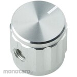RS PRO RS Pro Aluminum Volume Adjustment Knob (Knob) Shaft: 6.4mm, Diameter: 15mm, x Height: 15mm