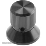 RS PRO RS Pro Aluminum Volume Adjustment Knob (Knob) Shaft: 6.4mm, Diameter: 19mm, x Height: 19mm