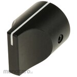 RS PRO RS Pro Aluminum Volume Adjustment Knob (Knob) Shaft: 6.4mm, Diameter: 19mm, x Height: 25.4mm