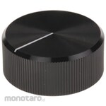 RS PRO RS Pro Aluminum Volume Adjustment Knob (Knob) Shaft: 6.4mm, Diameter: 30mm, x Height: 12.5mm