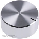 RS PRO RS Pro Aluminum Volume Adjustment Knob (Knob) Shaft: 6.4mm, Diameter: 32mm, x Height: 14mm