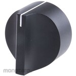 RS PRO RS Pro Aluminum Volume Adjustment Knob (Knob) Shaft: 6mm, Diameter: 31.8mm, x Height: 26.7mm