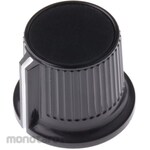 RS PRO RS Pro Volume adjustment knob (knob) / Accessory for knob Shaft: 6.35mm, Diameter: 21mm