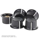 RS PRO RS Pro Volume adjustment knob (knob) / Accessory for knob Shaft: 6.35mm, Diameter: 28mm