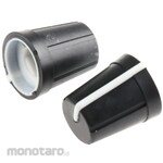 RS PRO RS Pro Volume adjustment knob (knob) / Accessory for knob Shaft: 6.4mm, Diameter: 13mm