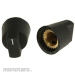 RS PRO RS Pro Volume adjustment knob (knob) / Accessory for knob Shaft: 6.4mm, Diameter: 14mm