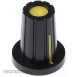 RS PRO RS Pro Volume adjustment knob (knob) / Accessory for knob Shaft: 6.4mm, Diameter: 17mm