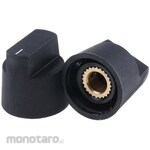 RS PRO RS Pro Volume adjustment knob (knob) / Accessory for knob Shaft: 6.4mm, Diameter: 21mm