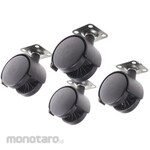 RS PRO Swivel Caster RS Pro Tire Material Nylon, Mounting Plate Size 38 x 38mm