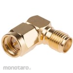 RS PRO Coax Adapter Right Angle Sma Plug - Sma - Jack Gold