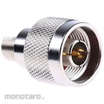 RS PRO Coaxial Conversion Adapter Straight N Type Plug-F Type-Jack White Copper