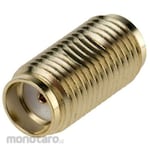RS PRO Coaxial Conversion Adapter Straight Sma Jack-Sma-Jack Gold