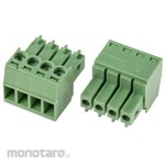 RS PRO PCB Terminal Block, 3.5mm Pitch, 1 Row, 4 Poles, Green