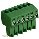 RS PRO PCB Terminal Block, 3.5mm Pitch, 1 Row, 6 Poles, Green