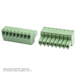 RS PRO PCB Terminal Block, 3.5mm Pitch, 1 Row, 8 Poles, Green