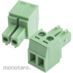 RS PRO PCB Terminal Block, 3.81mm Pitch, 1 Row, 2 Poles, Green