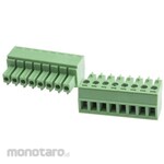RS PRO PCB Terminal Block, 3.81mm Pitch, 1 Row, 8 Poles, Green