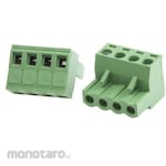 RS PRO PCB Terminal Block, 5.08mm Pitch, 1 Row, 4 Poles, Green