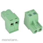 RS PRO PCB Terminal Block, 5mm Pitch, 1 Row, 2 Poles, Green