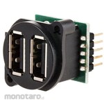 RS PRO USB Connector, USB2.0, Female , Number of Ports: 2