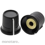 RS PRO Volume Adjustment Knob (Knob)/Accessory for Knob Shaft: 3.2mm, Diameter: 16mm