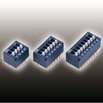 NIDEK Components (formerly Nidec Copal Electronics/Fujisoku) 6-Pole DIP Slide Switch with 2mm Convex Knob and Through-Hole Pin