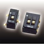 NIDEK Components (formerly Nidec Copal Electronics/Fujisoku) Jumper Switch, 2-Circuit, 2-Contact, Top Setting, Gull Wing, No Cleaning (No Tape Seal)