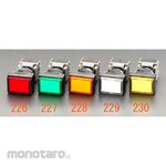 ESCO 16mm pushbutton switch (square / LED green)