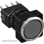 IDEC Φ25 Flash Silhouette Switch LW Series Illuminated Push Button Switch (Round Flat Lens) Metal Bezel