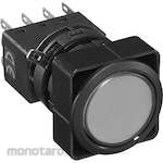 IDEC Diameter 25 Flash Silhouette Switch LW Series Illuminated Pushbutton Switch (Round Flat Lens) Black Resin Bezel