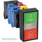 IDEC HW Series 2-Point Pushbutton Switch (LED with Indicator Light) Diameter 22 Momentary (Flat-Flat)
