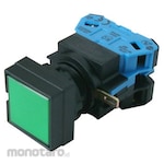 IDEC Push Button Switch Illuminated Square Flat LED Φ22 Momentary (Saklar Tombol/Saklar Tekan)